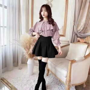 ミシェルマカロン S 黒 ミニスカ 学生風