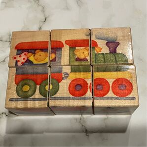 (セレクタ社)ドイツ製 6面体 絵柄合わせ木製6個 ブロック