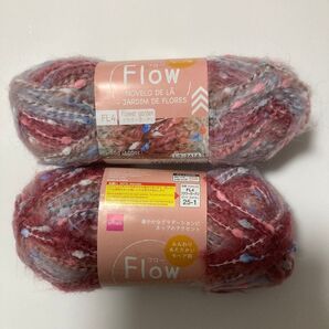 Flow フロー 毛糸 ダイソー 2玉セット 赤色