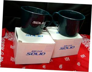 SUZUKI SOLIO Suzuki new model Solio mug 2 piece set * not for sale unused JUNK