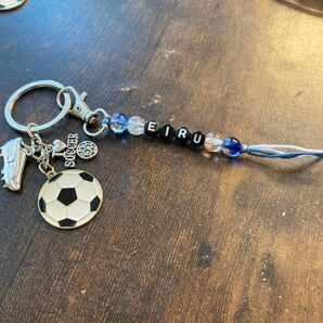 ネーム入りサッカー キーホルダー ハンドメイド