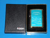 【即決】　ZiPPO　DOLPHINS　ジッポー　ドルフィン　1999年製　レトロ　オイルライター　未使用品_画像1