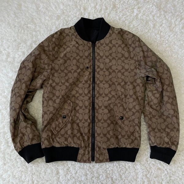 COACHコーチ 美品 メンズ MA-1 リバーシブル ジャケット サイズM ジャケット ジップアップブルゾン ブルゾン