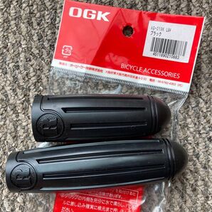【個人保管品】OGK AG-019K 自転車用グリップ ブラック 左右セット★出品のため開封★未使用★カジュナ マークローザ