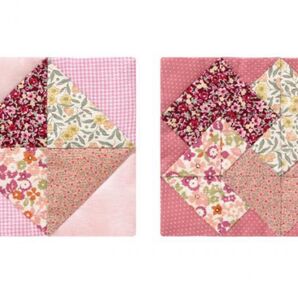 ■基礎パターンから始めるパッチワークコレクション■キット■カードトリック■ピンク