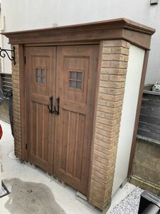  beautiful goods storage room Dea*s Gardenti-zshedo can naD70 DSC1106 beige Shead gardening storage first come, first served! manual equipped!