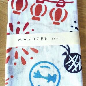 日本製 かまわぬ MARUZEN てぬぐい 未使用品 縁日 祭り 金魚
