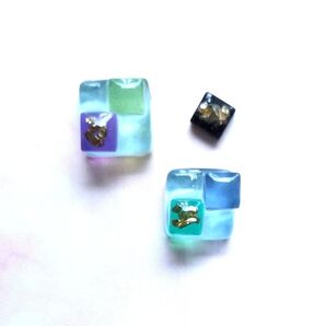 ガラスタイルのピアスセット☆