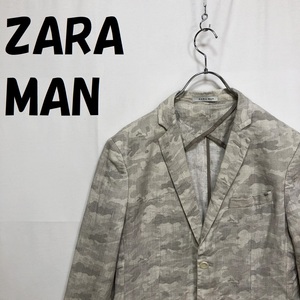 【人気】ZARA MAN/ザラ マン 長袖 ジャケット 迷彩柄 カモフラ 総柄 マルチカラー/S810