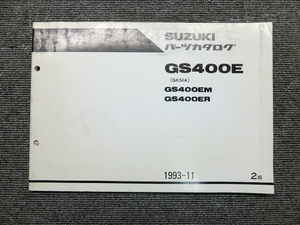 スズキ GS400E GK54A 純正 パーツリスト パーツカタログ 説明書 マニュアル 1993-11