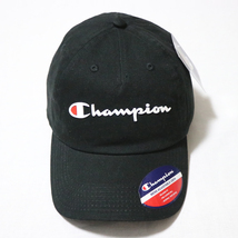 新品アメリカ購入 Champion チャンピオン 立体筆記体ロゴキャップ 黒F_画像2