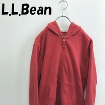 【人気】L.L.Bean/エルエルビーン ジップアップ パーカー 裏側もこもこ レッド サイズL 14-16 キッズ/S641_画像1