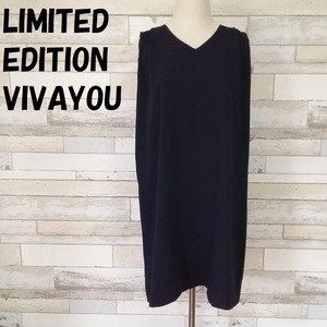 [ popular ]LIMITED EDITION VIVAYOU/ Limited Edition Vivayou no sleeve chiffon One-piece navy size S/8529