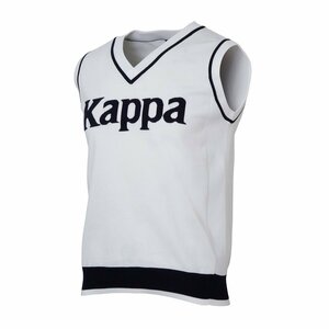 送料無料◆新品◆Kappa カッパ ITALIA ゴルフ Vネック ニットベスト◆(M)◆KGA12SW02-WT◆Kappa GOLF