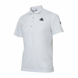 送料無料◆新品◆Kappa カッパ ITALIA アンティークタイルエンボス柄 半袖ポロシャツ◆(S)◆KGA12SS03-WT◆Kappa GOLF