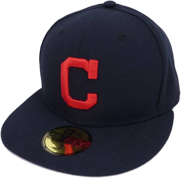 New Era ニューエラ MLB クリーブランド インディアンズ Cロゴ ベースボールキャップ（ダークネイビー）(7 55.8cm) [並行輸入品]