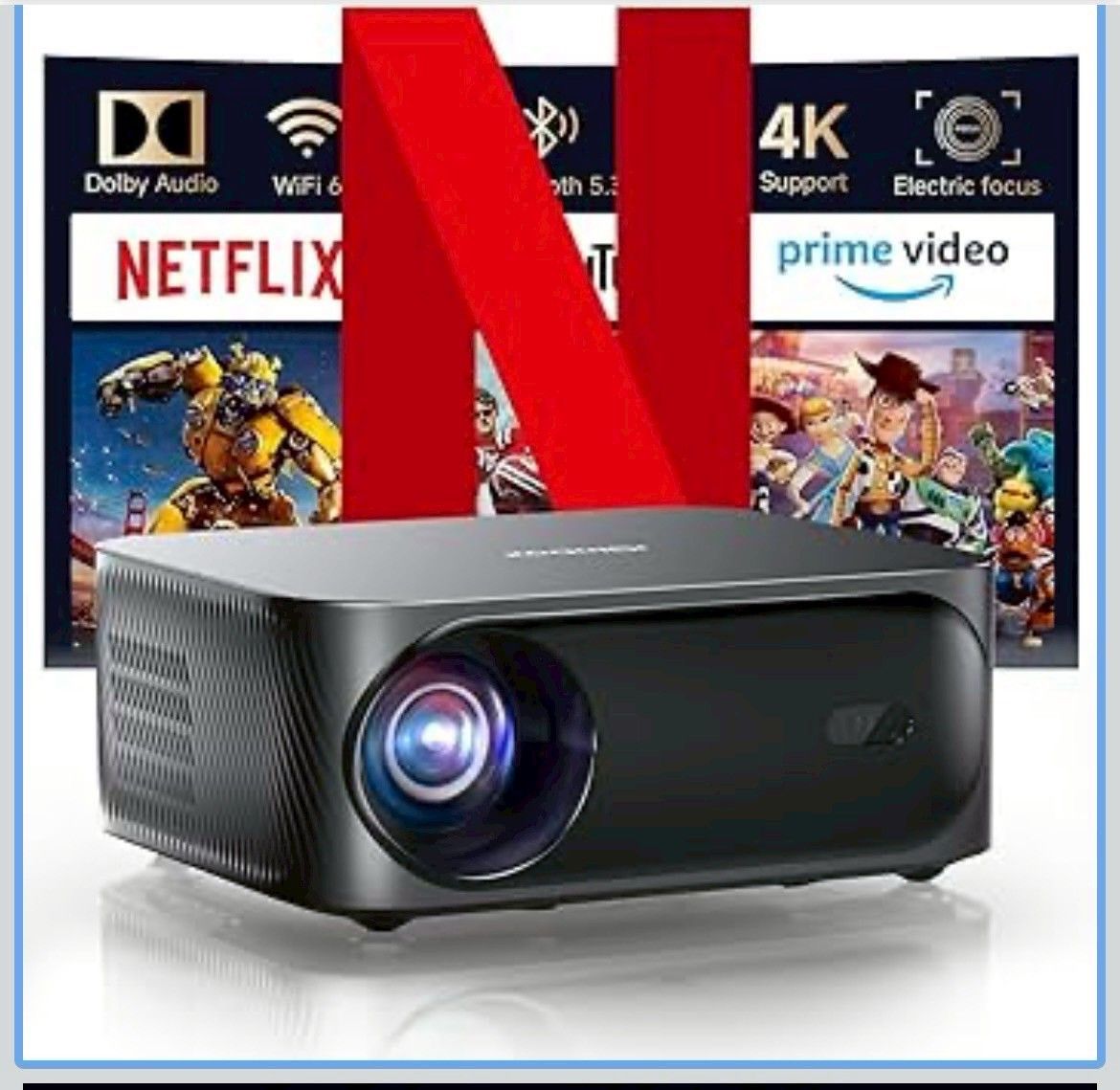 プロジェクター 家庭用 iSinbox プロジェクター 小型 800ASNI 高輝度 1080P オートフォーカス 4P台形補正