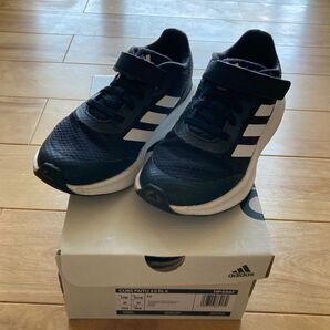 adidas アディダス キッズ スニーカー 19.0cm ブラック×ホワイト CORE FAITO 2.0 EL K