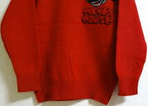 未使用保管品 80s Vintage Walt Disney Mickey Mouse Wool Sweater ウォルト ディズニー ミッキーマウス ウール セーター 赤 レトロ_画像3