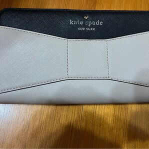 kate spade NEW YORK リボンモチーフ長財布 バイカラー