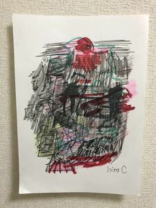 Art hand Auction 絵描きhiro C オリジナル｢LINE｣, 美術品, 絵画, その他
