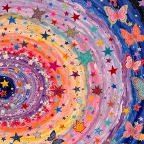 クロスステッチキット カラフルコスモ (11CT、図案印刷あり)