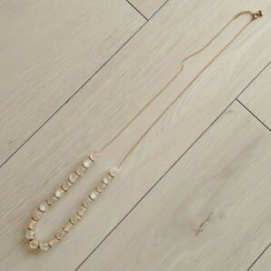 お得 ネックレス ロング ペンダント クリスタル ゴールド