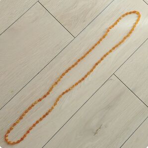 お得 ネックレス ロング べっ甲調 シンプル