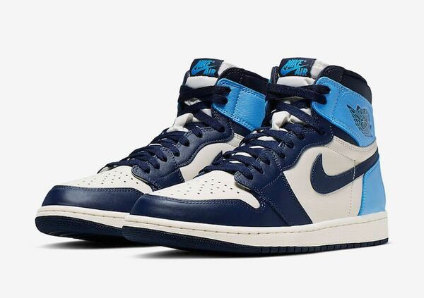 送料無料★新品★Atmos当選品★NIKE AIR JORDAN 1 RETRO HIGH OG OBSIDIAN エアジョーダン1 オブシディアン ナイキエアジョーダン1 25.5cn