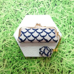 ミナペルホネン mermaid マーメイド ベージュ×ネイビー 朱肉付 印鑑ケース