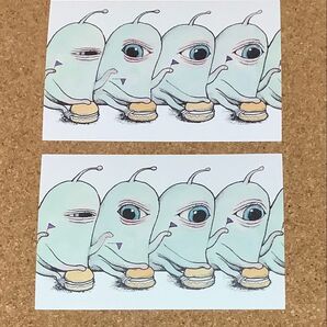 ヒグチユウコ ポストカード ひとつめちゃん内職工場 2枚 ボリス雑貨店