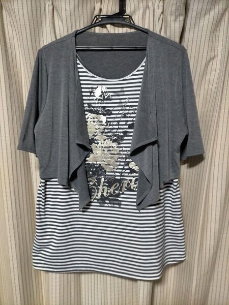 HALFMILE ロングTシャツ チュニック ボーダー