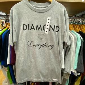 送料無料【M】Diamond Supply Co. 正規品 ダイヤモンドサプライ HIPHOP Tシャツ ティーシャツ ピスタグ付き グレー 綿100％