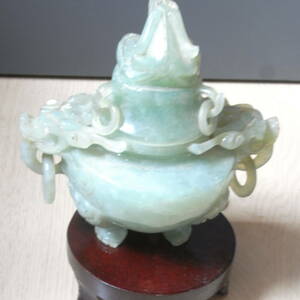 玉石 香炉 中国美術 東洋彫刻 香道具 茶道具 古美術 時代
