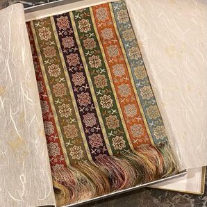 美術織物 龍村美術織物 経錦 金糸 銀糸 テーブルセンター 花瓶敷き アート