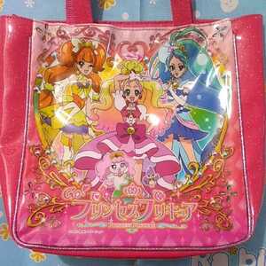  Princess Precure vinyl bag set 3 person used beautiful goods handbag bag tote bag 250×240×65mm keep hand . inside part . beautiful 