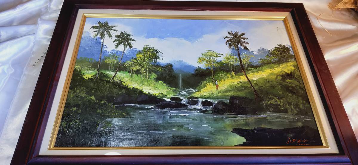 Pintura rara y difícil de conseguir Pintura al óleo Bellas artes Pintura de paisaje Horizontal, cuadro, pintura al óleo, Naturaleza, Pintura de paisaje