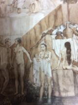 QM3130 陶版画 陶彩画『ギリシャ神話』額装_画像6