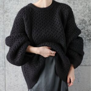 セレクトモカバイソン オーバーサイズハニカムニット【再出品可】