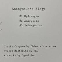 【Anonymous's Elegy/Chloe a.k.a. Anise◆同人CD】同人音楽 ボーマス THE VOC@LOiD M@STER Hydrangea Amaryllis Pelargonium M3_画像3