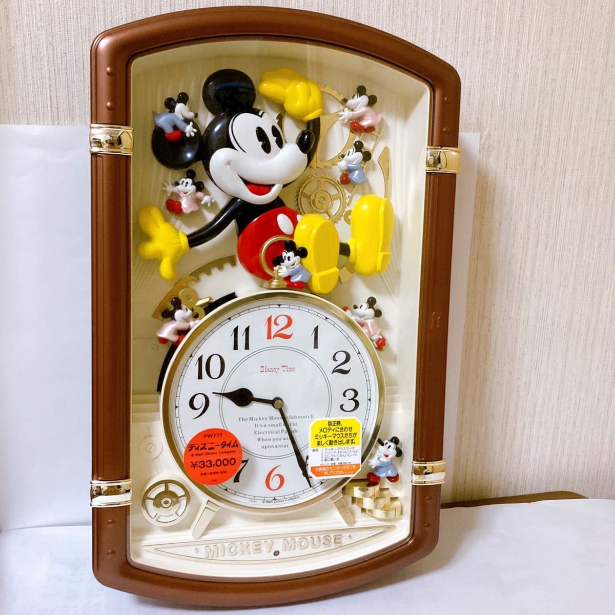 税込み価格 【美品】掛け時計　ミッキーマウス　ディズニー 掛時計/柱時計
