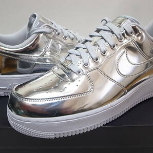 【送料無料】NIKE W AIR FORCE 1 SP CHROME/METALLIC SILVER-WHITEメタリックシルバー銀x白エアフォース CQ6566-001 MENS US8.5/26.5cm新品