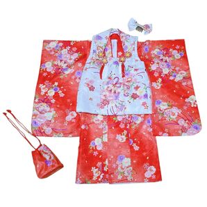 美品★お宮参り 産着 七五三 3歳 着物セット 着物 被布 和装小物 まとめ売り 女の子 和服