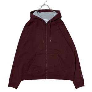 Champion フルジップ パーカー 2XL 目付き チャンピオン ジップアップ フーディー 刺繍 vintage ビンテージ