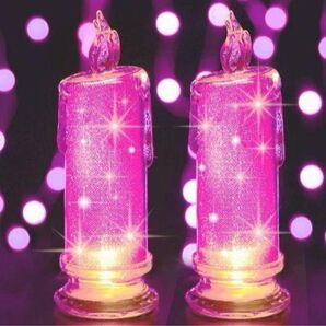 【新品未使用】電池式 ろうそく、誕生日 キャンドルライト LEDキャンドル 2個