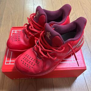 Li-Ning リーニン AYAR033 バドミントンシューズ レッド ローカット 3Eスタンダード