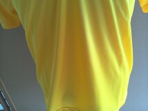 新品 送料無料 ｍｈ3 ポロシャツ 黄色　イエロー 150サイズ　 ストレッチ素材 ドライメッシュ 伸びる 男女兼用半袖　_画像4