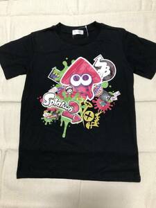 【即決 新品】スプラトゥーン２★半袖Tシャツ【150】黒 イカ バンダイ Splatoon キッズ 任天堂 SWITCH ニンテンドースイッチ