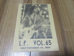 キッス ファンクラブ 会報 KISS FAN CLUB JAPAN L.F.'91.9.14 VOL.65 ジーンシモンズ ポールスタンレー ブルースキューリック エリックカー