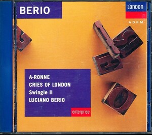 盤面良好 ベリオ/Luciano Berio, Swingle II - Berio：A-Ronne & Cries of London　4枚同梱可能　a4B00000E449